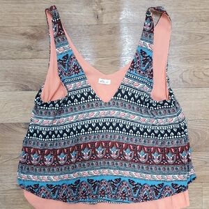 Hollister Multicolor Patterned Tank Top